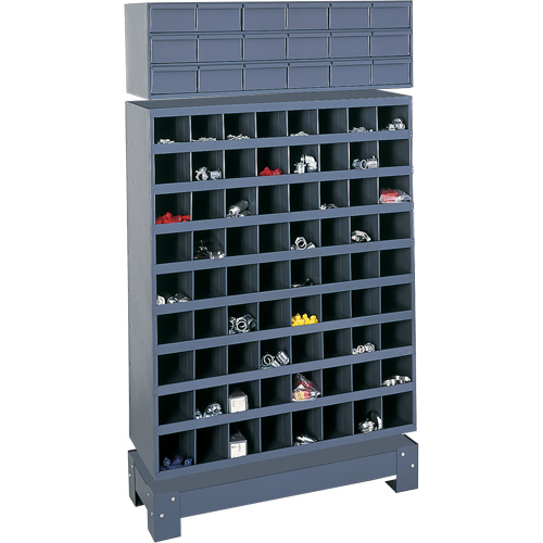 Modular Small Parts Storage Unit, Steel, 18 Drawers, 33-3/4" x 12-1/4" x 58-5/8", Grey GTA Hardware Inc