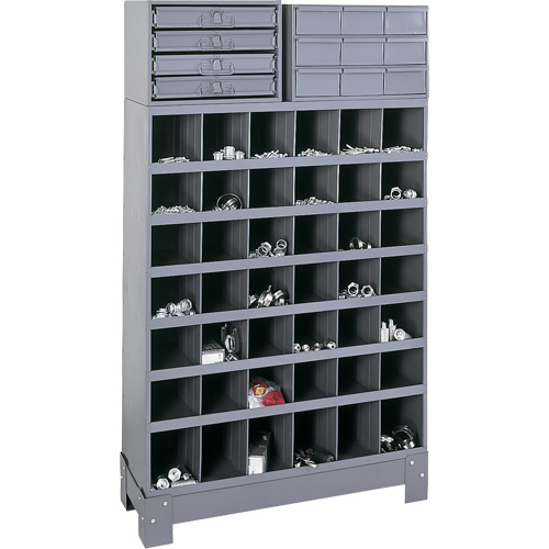 Modular Small Parts Storage Unit, Steel, 13 Drawers, 33-3/4" x 12-1/4" x 59", Grey GTA Hardware Inc