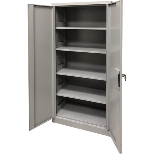 Storage Cabinet, Steel, 4 Shelves, 78" H x 36" W x 24" D, Grey GTA Hardware Inc