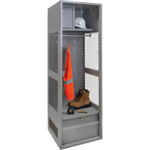 Casier pour &eacute;quipement, Acier, 24" la x 24" p x 72" h, Gris GTA Hardware Inc