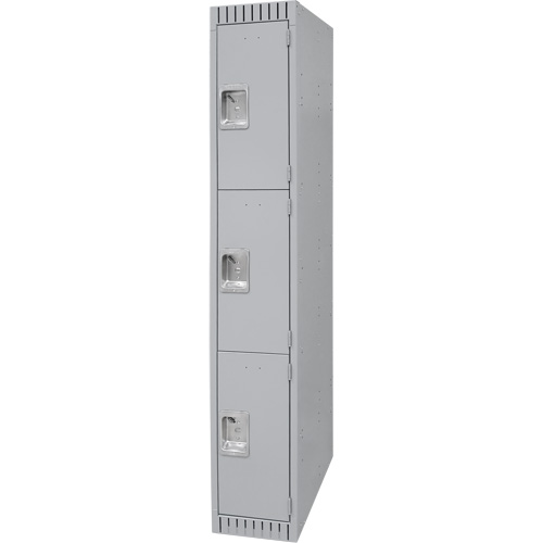 Casiers, 3 niveaux, 12" x 18" x 72", Acier, Gris, D&eacute;mont&eacute; GTA Hardware Inc