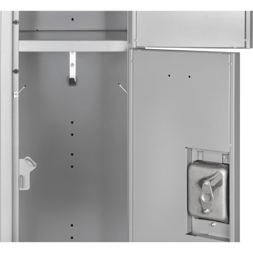 Lockers, 3 -tier, 12" x 18" x 82", Steel, Grey, Knocked Down GTA Hardware Inc