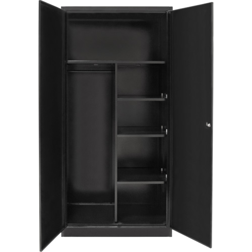 Combination Storage Cabinet, 36" W x 18" D x 72" H, Black GTA Hardware Inc