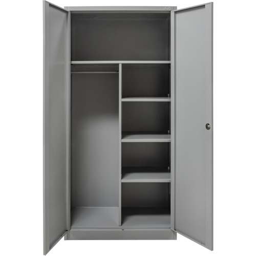 Combination Storage Cabinet, 36" W x 18" D x 72" H, Grey GTA Hardware Inc