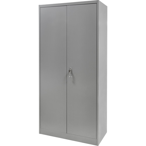 Wardrobe Storage Cabinet, Steel, 36" W x 18" D x 72" H, Grey GTA Hardware Inc