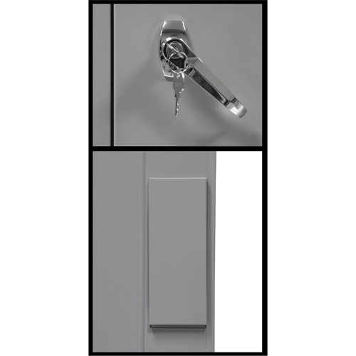 Armoire de rangement &agrave; hauteur de comptoir, Acier, 2 Tablettes, 42" h x 36" la x 24" P, Gris GTA Hardware Inc