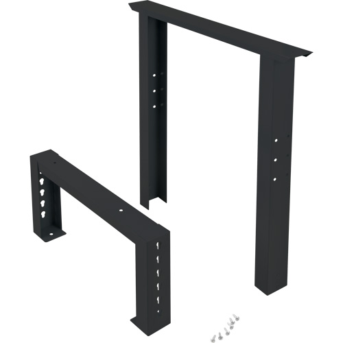 Pattes d'&eacute;tabli pour service industriel, Acier, 24" p x 34" h, Simple GTA Hardware Inc