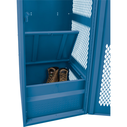 Gear Locker with Door, Steel, 24" W x 18" D x 72" H, Dark Blue GTA Hardware Inc