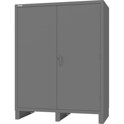 Cabinet with Recessed Doors, Steel, 4 Shelves, 78" H x 60" W x 30" D, Grey GTA Hardware Inc