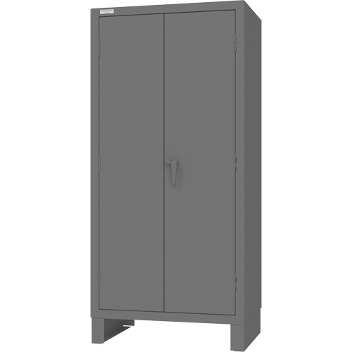 Cabinet with Hanging Bar & Standard Recessed Doors, Steel, 78" H x 36" W x 24" D, Grey GTA Hardware Inc