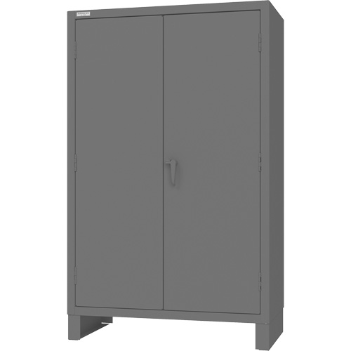 Armoire avec barre de suspension et portes encastr&eacute;es standards, Acier, 78" h x 48" la x 24" P, Gris GTA Hardware Inc