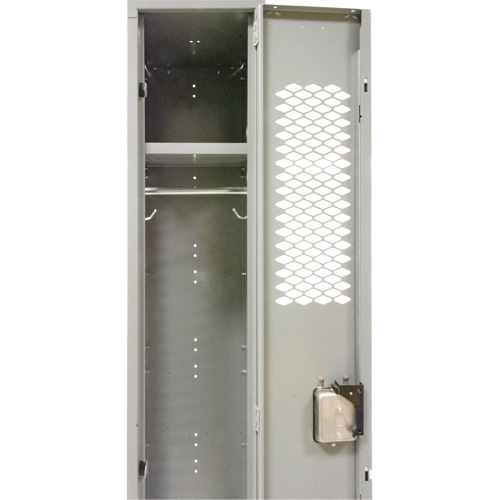 Casiers ventil&eacute;s, 12" x 18" x 88", Acier, Gris, D&eacute;mont&eacute;, Perfor&eacute; GTA Hardware Inc