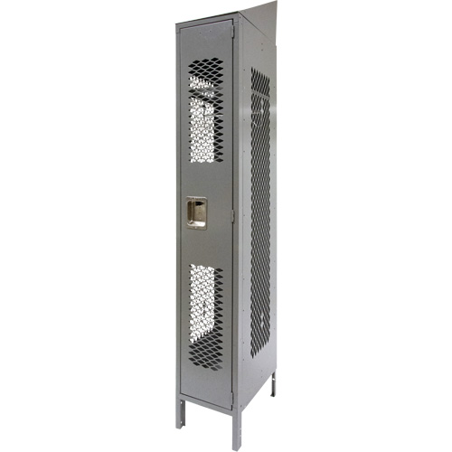 Casiers ventil&eacute;s, 12" x 18" x 88", Acier, Gris, D&eacute;mont&eacute;, Perfor&eacute; GTA Hardware Inc