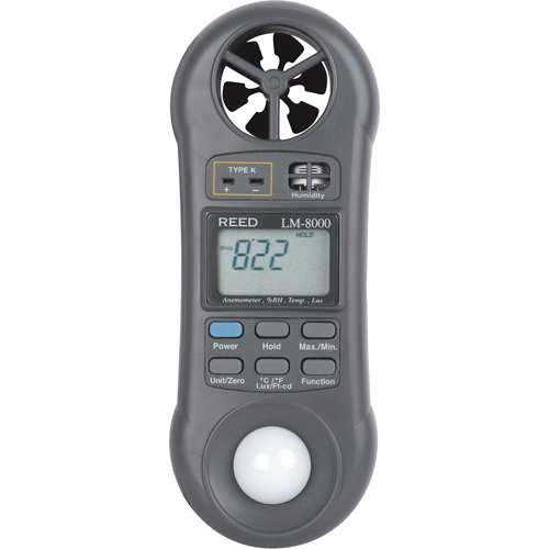 Thermo-an&eacute;mom&egrave;tre avec certificat de calibration, Sans enregistrement des donn&eacute;es, Gamme de v&eacute;locit&eacute; d'air de 0,2 - 30,0 m/sec GTA Hardware Inc