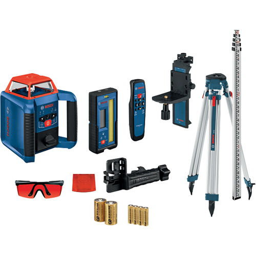 Revolve2000 Self-Leveling Horizontal/Vertical Rotary Laser Kit, 2000' (609.6 m), 670 Nm GTA Hardware Inc