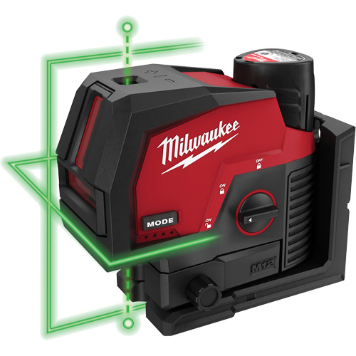 Ensemble de laser vert &agrave; lignes crois&eacute;es et points d'aplomb M12 GTA Hardware Inc