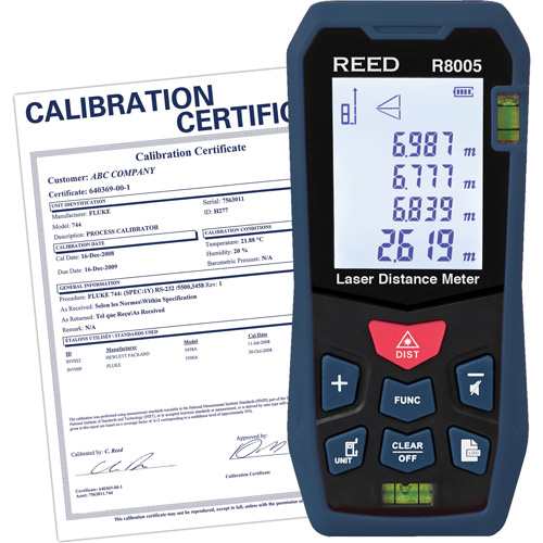 T&eacute;l&eacute;m&egrave;tre laser avec certificat de calibration, 0' - 164' (0 m - 50 m) Gamme de mesure, Num&eacute;rique (&eacute;lectronique) GTA Hardware Inc