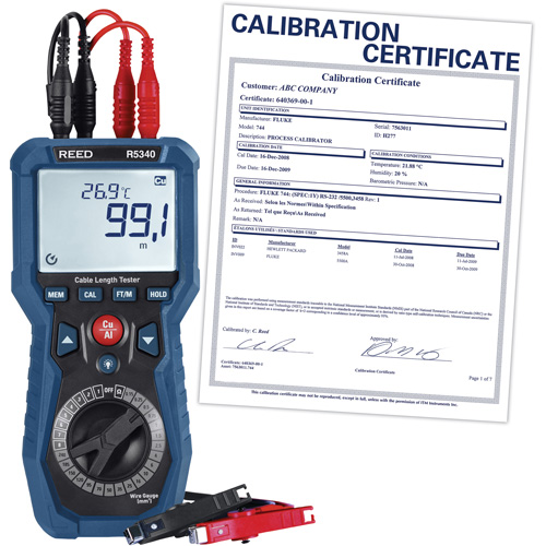 Testeur de longueur de c&acirc;ble avec certificat d'&eacute;talonnage GTA Hardware Inc