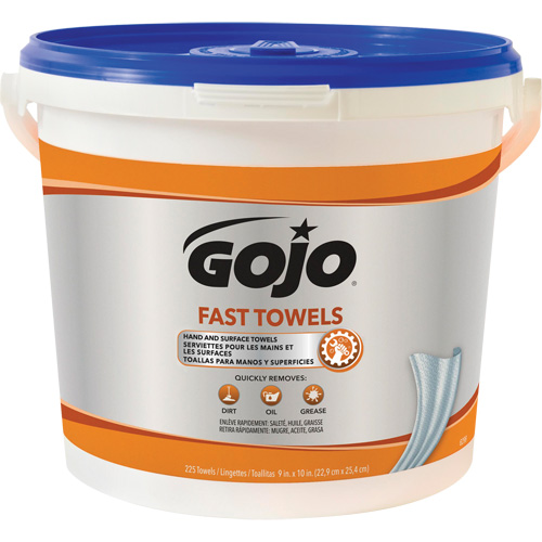 Serviettes nettoyantes Fast Wipes, 225 lingettes, 10" x 9" GTA Hardware Inc