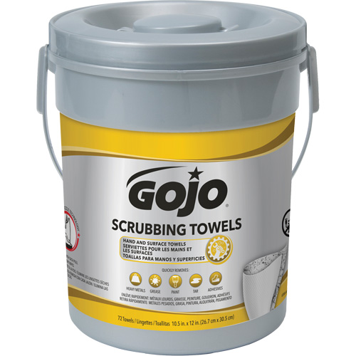 Serviettes nettoyantes, 72 lingettes, 12" x 10-1/2" GTA Hardware Inc