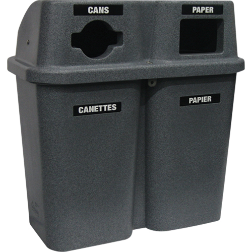 Recycling Containers Bullseye, Curbside, Plastic, 2 x 22 US gal. GTA Hardware Inc