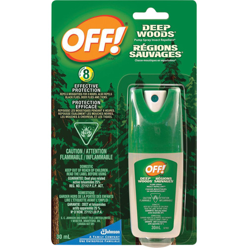OFF! Deep Woods&reg; Insect Repellent, 25% DEET, Spray, 30 ml GTA Hardware Inc