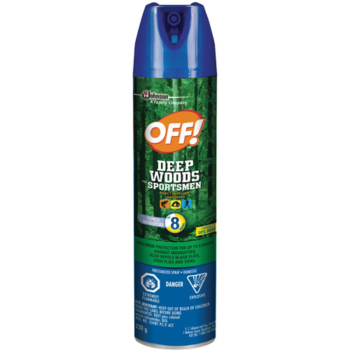 OFF! Deep Woods&reg; Sportsmen Insect Repellent, 30% DEET, Aerosol, 230 g GTA Hardware Inc