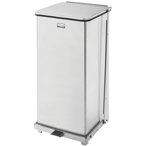 Defenders&reg; Square Step Can with Liner, Stainless Steel, 13 US gal. Capacity GTA Hardware Inc