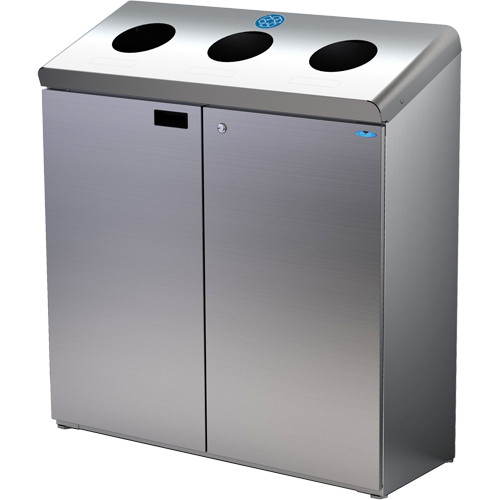 Station de recyclage au sol, Vrac, Acier inoxydable, 42 gal. GTA Hardware Inc