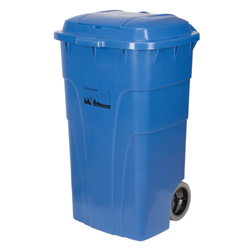 Bac de recyclage roulant, Bord de rue, Poly&eacute;thyl&egrave;ne, 65 gal. US GTA Hardware Inc