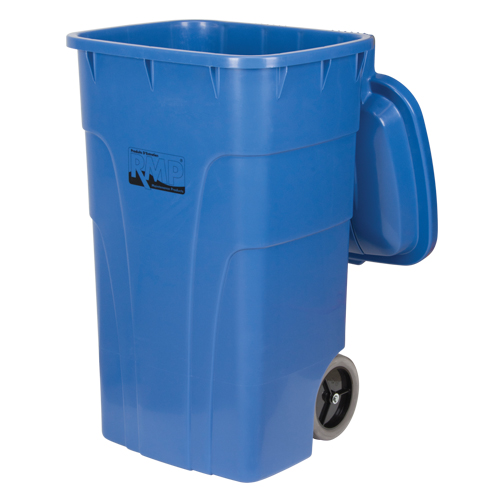 Bac de recyclage roulant, Bord de rue, Poly&eacute;thyl&egrave;ne, 65 gal. US GTA Hardware Inc