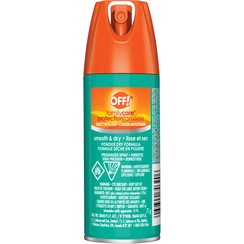 Insectifuge Off! Family Care, DEET &agrave; 15 %, A&eacute;rosol, 2,5 oz. GTA Hardware Inc
