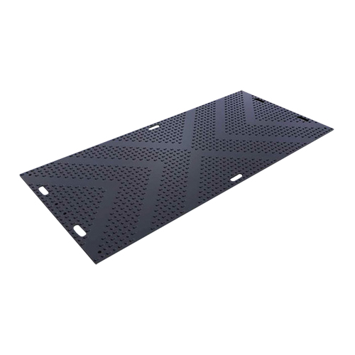 LibertyMat&reg; Medium-Duty Ground Protection, 4' x 8', High Density Polyethylene, Textured, Black GTA Hardware Inc