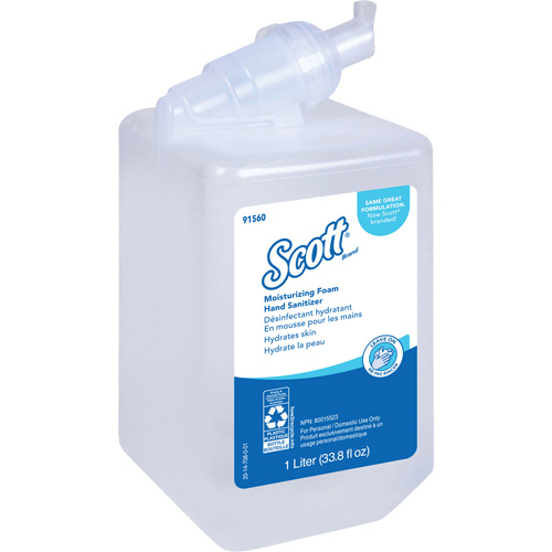 D&eacute;sinfectant moussant et hydratant pour les mains Pro de Scott, 1000 ml, Cartouche de recharge, 62% alcool GTA Hardware Inc