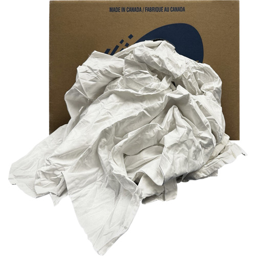 Chiffons recycl&eacute;s, Coton, Blanc, 20 lb GTA Hardware Inc
