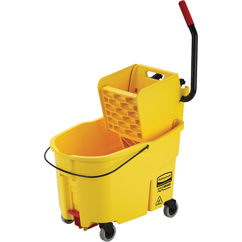 WaveBrake&reg; Mop Bucket & Wringer Combo Pack, Side Press, 11 US Gal. (44 Quart), Yellow GTA Hardware Inc