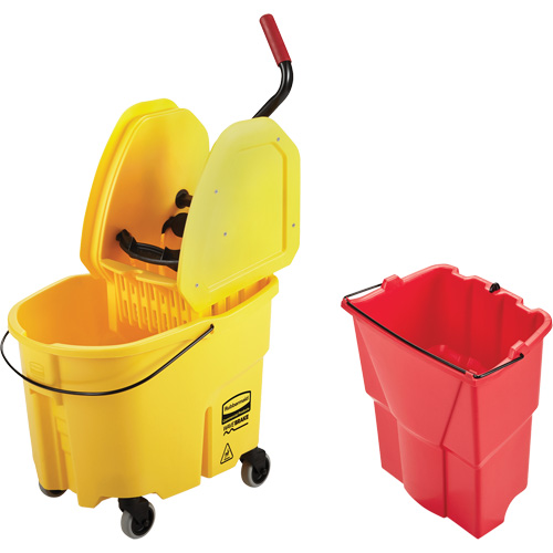 WaveBrake&reg; Mop Bucket & Wringer Combo Pack, Down Press, 8.75 US Gal.(35 Quart), Yellow GTA Hardware Inc