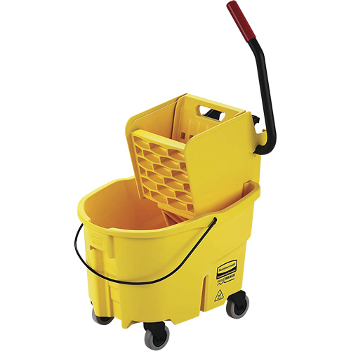 WaveBrake&reg; Mop Bucket and Wringer, Side Press, 6.5 US Gal. (26 Quart), Yellow GTA Hardware Inc