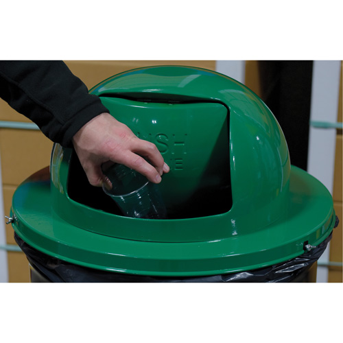 Couvercle pour baril &agrave; d&eacute;chets, Couvercle bomb&eacute;, M&eacute;tal, Convient aux contenants 23-1/2" dia. GTA Hardware Inc