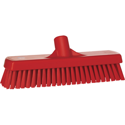Deck & Wall Scrub Brush, Stiff Bristles, 12", Polyester, Red GTA Hardware Inc