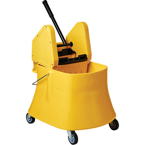 Ensemble de seau pour vadrouille et essoreuse Champ, Pression vers le bas, 7,5 gal. US (30 pintes), Jaune GTA Hardware Inc