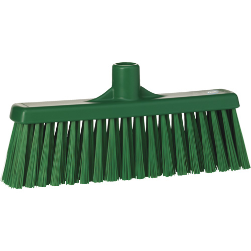 Upright Broom Head, Medium Bristles, 12", Polyester, Green GTA Hardware Inc