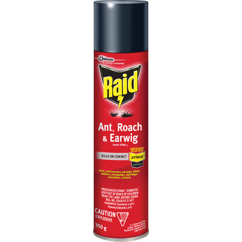 Insecticide contre fourmis, coquerelles et perce-oreilles Raid, 350 g, &agrave; base de solvant GTA Hardware Inc