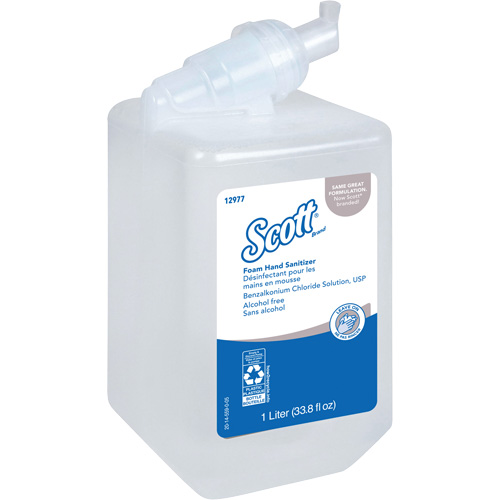 Scott&reg; Essential Alcohol Free Foam Hand Sanitizer, 1000 ml, Cartridge Refill, 0% Alcohol GTA Hardware Inc