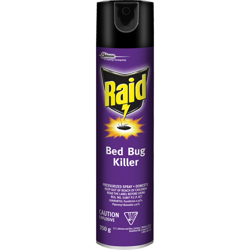Insecticide pour punaises de lit Raid, 350 g, Canette a&eacute;rosol, &agrave; base de solvant GTA Hardware Inc