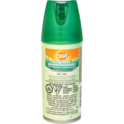 OFF! Deep Woods&reg; Insect Repellent, 25% DEET, Spray, 100 ml GTA Hardware Inc