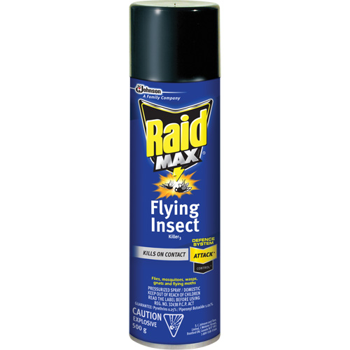 Raid&reg; Max&reg; Flying Insect Killer, 500 g, Aerosol Can, Solvent Base GTA Hardware Inc