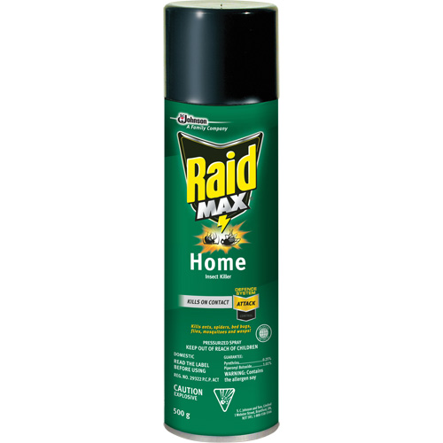 Insecticide pour insectes domestiques Raid Max, 500 g, Canette a&eacute;rosol, &agrave; base de solvant GTA Hardware Inc