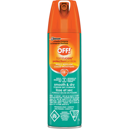 OFF! FamilyCare&reg; Smooth & Dry Insect Repellent, 15% DEET, Aerosol, 113 g GTA Hardware Inc