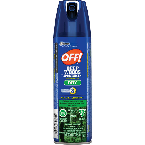 OFF! Deep Woods&reg; for Sportsmen Dry Insect Repellent, 30% DEET, Aerosol, 113 g GTA Hardware Inc